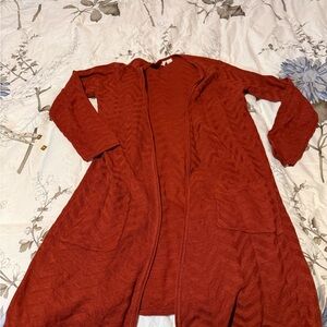 Anthropologie Moth Rust Orange Knit Sweater